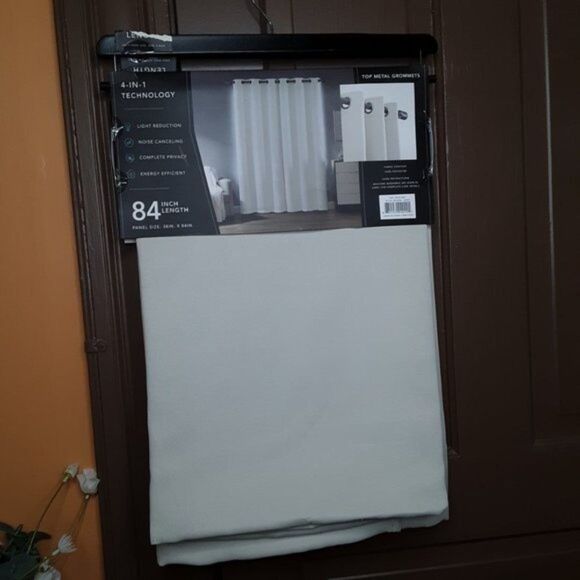 Celestial 2 Panels Room Darkening 4in1 Technology Off White Curtains - Picture 10 of 10